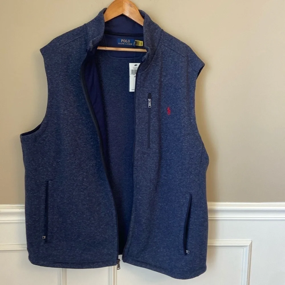 NWT Men’s Ralph Lauren Polo Zip Front Vest -‎ Size 2XB (XXL)